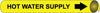 NMC A4063-PIPEMARKER PRECOILED, HOT WATER SUPPLY B/Y, FITS 3/4''-1'' PIPE (1 EACH)