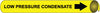 NMC B4068-PIPEMARKER PRECOILED, LOW PRESSURE CONDENSATE B/Y, FITS 1 1/8''-2 3/8'' PIPE (1 EACH)