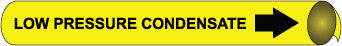NMC A4068-PIPEMARKER PRECOILED, LOW PRESSURE CONDENSATE B/Y, FITS 3/4''-1'' PIPE (1 EACH)