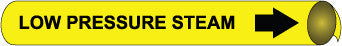 NMC A4069-PIPEMARKER PRECOILED, LOW PRESSURE STEAM B/Y, FITS 3/4''-1'' PIPE (1 EACH)