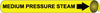 NMC A4072-PIPEMARKER PRECOILED, MEDIUM PRESSURE STEAM B/Y, FITS 3/4''-1'' PIPE (1 EACH)