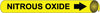 NMC B4075-PIPEMARKER PRECOILED, NITROUS OXIDE B/Y, FITS 1 1/8''-2 3/8'' PIPE (1 EACH)
