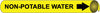 NMC A4076-PIPEMARKER PRECOILED, NON-POTABLE WATER B/Y, FITS 3/4''-1'' PIPE (1 EACH)