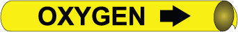 NMC G4079-PIPEMARKER STRAP-ON, OXYGEN B/Y, FITS 8''-10'' PIPE (1 EACH)