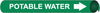 NMC B4084-PIPEMARKER PRECOILED, POTABLE WATER W/G, FITS 1 1/8''-2 3/8'' PIPE (1 EACH)