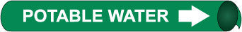 NMC C4084-PIPEMARKER PRECOILED, POTABLE WATER W/G, FITS 2 1/2''-3 1/4'' PIPE (1 EACH)