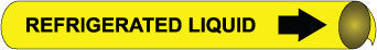 NMC A4089-PIPEMARKER PRECOILED, REFRIGERATED LIQUID B/Y, FITS 3/4''-1'' PIPE (1 EACH)