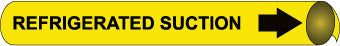 NMC G4090-PIPEMARKER STRAP-ON, REFRIGERATED SUCTION B/Y, FITS 8''-10'' PIPE (1 EACH)