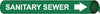 NMC A4094-PIPEMARKER PRECOILED, SANITARY SEWER W/G, FITS 3/4''-1'' PIPE (1 EACH)