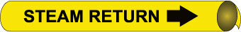 NMC H4098-PIPEMARKER STRAP-ON, STEAM RETURN B/Y, FITS OVER 10'' PIPE (1 EACH)