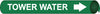 NMC F4105-PIPEMARKER STRAP-ON, TOWER WATER W/G, FITS 6''-8'' PIPE (1 EACH)