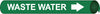 NMC A4112-PIPEMARKER PRECOILED, WASTE WATER W/G, FITS 3/4''-1'' PIPE (1 EACH)