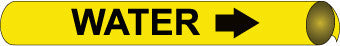 NMC G4114-PIPEMARKER STRAP-ON, WATER B/Y, FITS 8''-10'' PIPE (1 EACH)