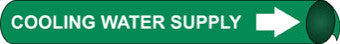 NMC F4119-PIPEMARKER STRAP-ON, COOLING WATER SUPPLY W/G, FITS 6''-8'' PIPE (1 EACH)