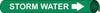 NMC A4120-PIPEMARKER PRECOILED, STORM WATER W/G, FITS 3/4''-1'' PIPE (1 EACH)
