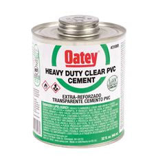OATEY 31008 PVC HEAVY DUTY CEMENT, CLEAR, 32 OZ. (1 PER CASE)