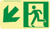 NMC 50F-1SN-DL-NYC DIRECTIONAL SIGN, DOWN LEFT, 4.5X8, FLEX, 7550 GLO BRITE, MEA APPROVED (1 EACH)