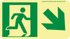 NMC 50F-1SN-DR-NYC DIRECTIONAL SIGN, DOWN RIGHT, 4.5X8, FLEX, 7550 GLO BRITE, MEA APPROVED (1 EACH)