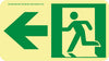 NMC 50F-1SN-L-NYC DIRECTIONAL SIGN, LEFT, 4.5X8, FLEX, 7550 GLO BRITE, MEA APPROVED (1 EACH)