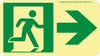 NMC 50F-1SN-R-NYC DIRECTIONAL SIGN, RIGHT, 4.5X8, FLEX, 7550 GLO BRITE, MEA APPROVED (1 EACH)