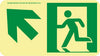 NMC 50F-1SN-UL-NYC DIRECTIONAL SIGN, UP LEFT, 4.5X8, FLEX, 7550 GLO BRITE, MEA APPROVED (1 EACH)
