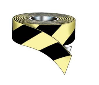 NMC 50F-1STP-TAPE, GLO BRITE/BLACK STRIPE, 7550 HIGH TACK 1''X100' (1 ROLL)