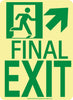 NMC 50F-3SN-UR-NYC FINAL EXIT SIGN, UP ARROW, 11X8, FLEX, 7550 GLO BRITE, MEA APPROVED (1 EACH)