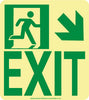 NMC 50F-6SN-DR-NYC WALL MOUNT EXIT SIGN, DOWN RIGHT, 9X8, FLEX, 7550 GLO BRITE, MEA APPROVED (1 EACH)