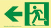 NMC 50R-1SN-L-NYC DIRECTIONAL SIGN, LEFT, 4.5X8, RIGID, 7550 GLO BRITE, MEA APPROVED (1 EACH)