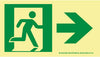 NMC 50R-1SN-R-NYC DIRECTIONAL SIGN, RIGHT, 4.5X8, RIGID, 7550 GLO BRITE, MEA APPROVED (1 EACH)