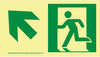 NMC 50R-1SN-UL-NYC DIRECTIONAL SIGN, UP LEFT, 4.5X8, RIGID, 7550 GLO BRITE, MEA APPROVED (1 EACH)