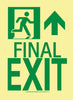 NMC 50R-3SN-R-NYC FINAL EXIT SIGN, FORWARD/RIGHT SIDE, 11X8, RIGID, 7550 GLO BRITE, MEA APPROVED (1 EACH)