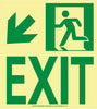 NMC 50R-6SN-DL-NYC WALL MONT EXIT SIGN, DOWN LEFT, 9X8, RIGID, 7550 GLO BRITE, MEA APPROVED (1 EACH)