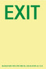 NMC 50R-7SN-E-NYC DOOR HANDLE MARKERS, EXIT, 6X4, RIGID, 7550 GLO BRITE, MEA APPROVED (1 EACH)