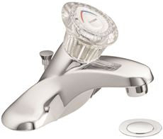 Moen 64625 CHATEAU BATHROOM FAUCET SINGLE HANDLE LEAD FREE CHROME WITH 50/50 WASTE (1 PER CASE)
