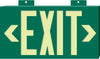 NMC 7021B-EXIT, GLOBRITE, SINGLE FACE W/BRACKET, GREEN, 8.25X15.25 (1 EACH)