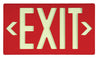 NMC 7052B-EXIT, GLOBRITE ECO EXIT, DOUBLE SIDED RED W/BRACKET, BLACK, 8.25X15.25 (1 EACH)