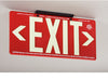 NMC 7072B-EXIT, GLOBRITE ECO EXIT, DOUBLE SIDED RED W/BRACKET, BLACK, 8.25X15.25 (1 EACH)