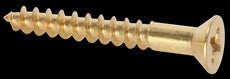 HODELL-NATCO BPFW0040050CP PHILLFLAT HEAD BRASS WOOD SCREWS #4 X 1/2 IN., 100 PER BOX (12 BOXES PER CASE)