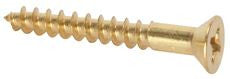 HODELL-NATCO BPFW0040075CP PHILLFLAT HEAD BRASS WOOD SCREWS #4 X 3/4 IN., 100 PER BOX (12 BOXES PER CASE)