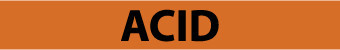 NMC A1281O-PIPEMARKER, ACID, 2X14, 1 1/4 LETTER,  PS VINYL (PAK OF 25)