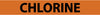 NMC A1284O-PIPEMARKER, CHLORINE, 2X14, 1 1/4 LETTER,  PS VINYL (PAK OF 25)