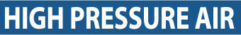 NMC A1290B-PIPEMARKER, HIGH PRESSURE AIR, 2X14, 1 1/4 LETTER,  PS VINYL (PAK OF 25)