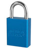 American Lock 1105BU Blue 1 1/2" X 3/4" Aluminum 5 Pin Safety Lockout Padlock With 1/4" X 3/4" X 1" Shackle (6 Locks Per Set, Keyed Differently)  (6/EA)