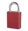 American Lock 1105RD Red 1 1/2" X 3/4" Aluminum 5 Pin Safety Lockout Padlock With 1/4" X 3/4" X 1" Shackle (6 Locks Per Set, Keyed Differently)  (6/EA)