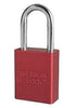 American Lock 1106RD Red 1 1/2" X 3/4" Aluminum 5 Pin Safety Lockout Padlock With 1/4" X 1 1/2" X 3/4" Shackle (Keyed Differently)  (6/EA)