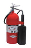 Amerex 330 10 Pound Stored Pressure Carbon Dioxide 10-B:C Fire Extinguisher For Class B And C Fires With Chrome Plated Brass Valve, Wall Bracket, Hose And Horn