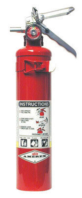 Amerex B417T 2.5 Pound Stored Pressure ABC Dry Chemical 1A:10B:C Multi-Purpose Fire Extinguisher For Class A, B And C Fires With Anodized Aluminum Valve, Vehicle Bracket And Nozzle  (1/EA)