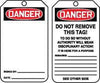 Accuform Signs MDT161PTP  5 3/4'' X 3 1/4'' 15 mils RP-Plastic Accident Prevention Safety Tag DANGER (BLANK) With Disciplinary Action Warning On Back (25 Per Pack) (1 Pack)