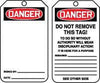 Accuform Signs MDT185CTP  5 3/4'' X 3 1/4'' 10 mils PF-Cardstock Accident Prevention Safety Tag DANGER (BLANK) With Disciplinary Action Warning On Back (25 Per Pack) (1 Pack)
